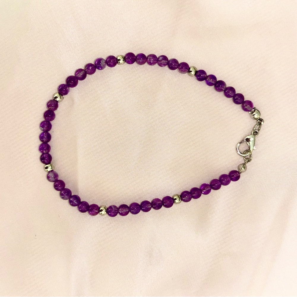 Purple Beaded Bracelet- NWOT